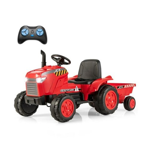 Kids ride tractor with - kids,