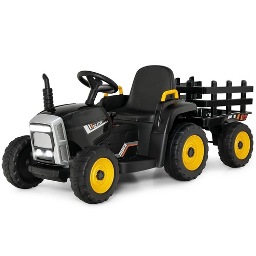 Kids ride tractor and - ride, on