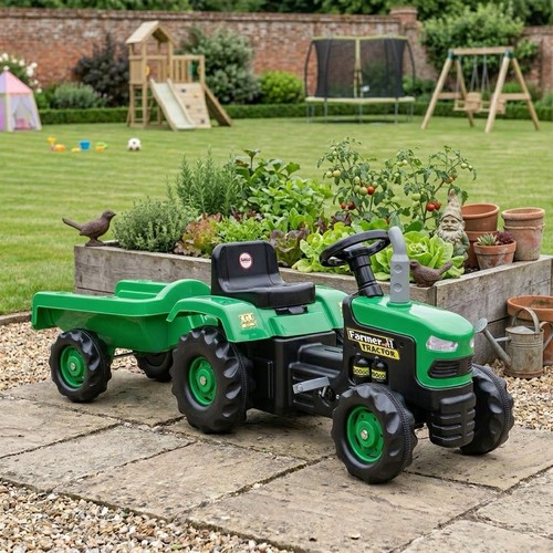 Kids ride tractor trailer - kids, on