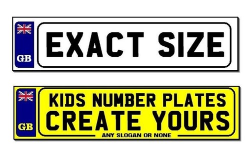 Custom kids number plates - number,