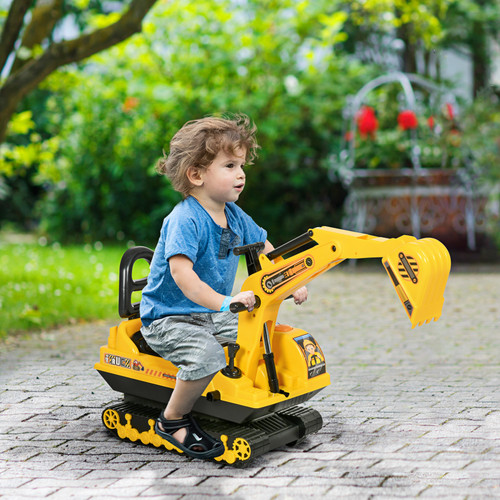 Ride excavator toy tractors - on,