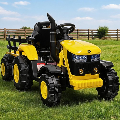 Kids ride tractor trailer - ride, w/